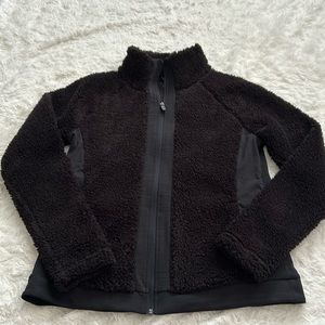 FILA sport  black fleece zipper jacket size M
